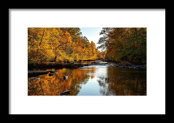 Fall Framed Print featuring the photograph Up River by Rod Best