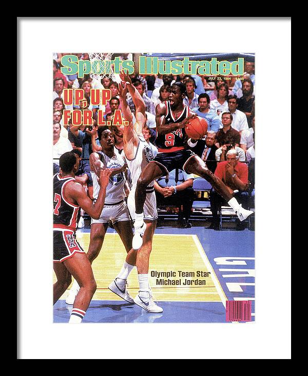 Magazine Cover Framed Print featuring the photograph Up, Up For La 1984 Los Angeles Olympic Games Preview Issue Sports Illustrated Cover by Sports Illustrated