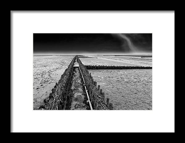 Wadden Sea Framed Print featuring the photograph Upcoming Storm by Andreas Klesse