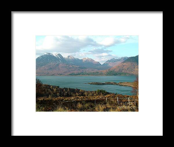 Torridon Framed Print featuring the photograph Upper Loch Torridon and Beinn Alligin by Phil Banks