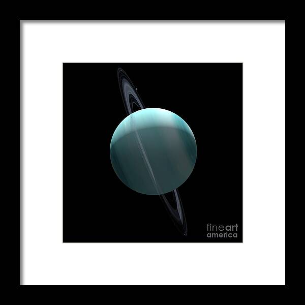 Uranus Framed Print featuring the photograph Uranus And Its Rings by Claus Lunau/science Photo Library