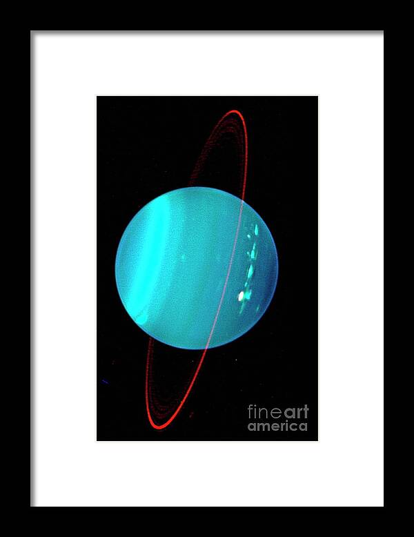 Gas Giant Framed Print featuring the photograph Uranus by California Association For Research In Astronomy/science Photo Library