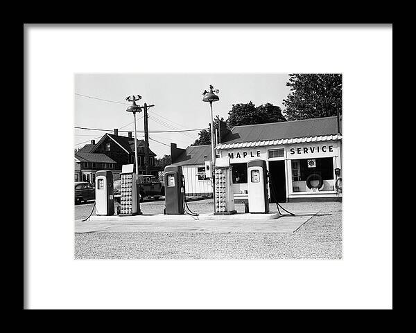 Outdoors Framed Print featuring the photograph Urban Gas Station by George Marks