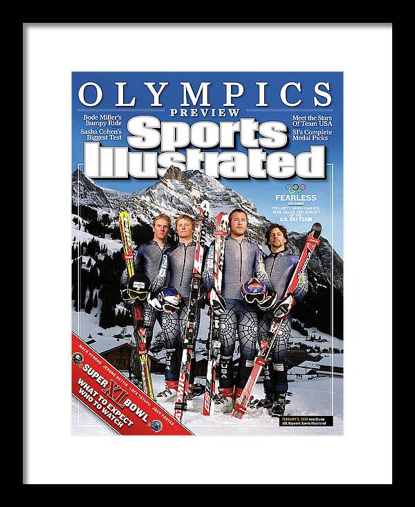 Daron Rahlves Framed Print featuring the photograph Usa Alpine Ski Team, 2006 Turin Olympic Games Preview Sports Illustrated Cover by Sports Illustrated