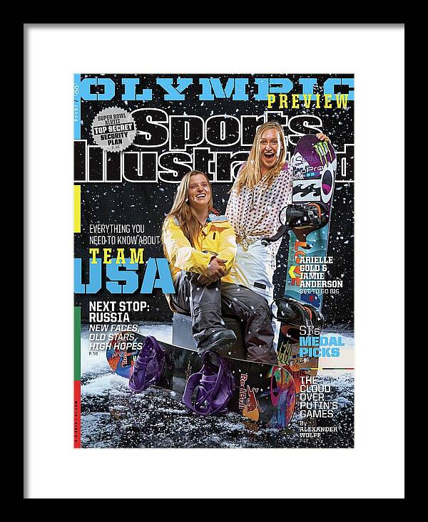 Media Day Framed Print featuring the photograph Usa Arielle Gold And Jamie Anderson, 2014 Sochi Olympic Sports Illustrated Cover by Sports Illustrated