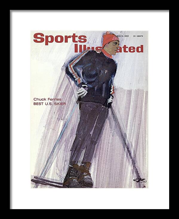 Magazine Cover Framed Print featuring the photograph Usa Chuck Ferries, Skiing Sports Illustrated Cover by Sports Illustrated