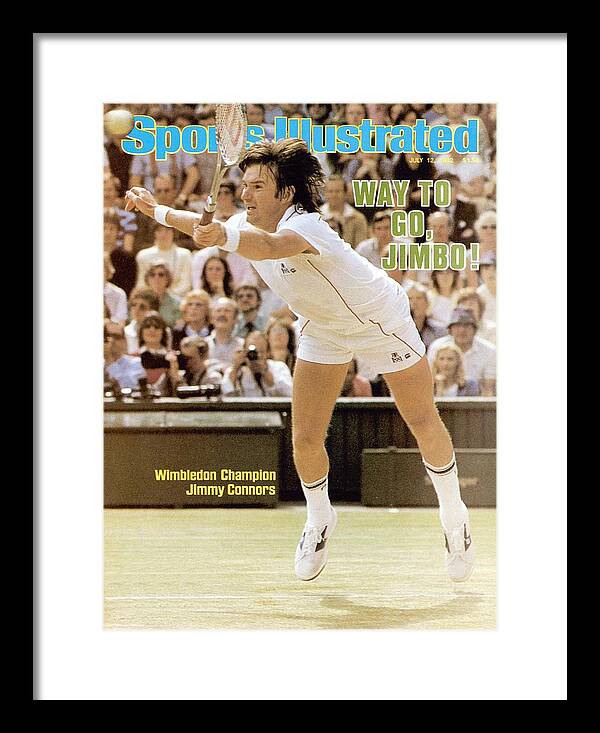 1980-1989 Framed Print featuring the photograph Usa Jimmy Connors, 1982 Wimbledon Sports Illustrated Cover by Sports Illustrated