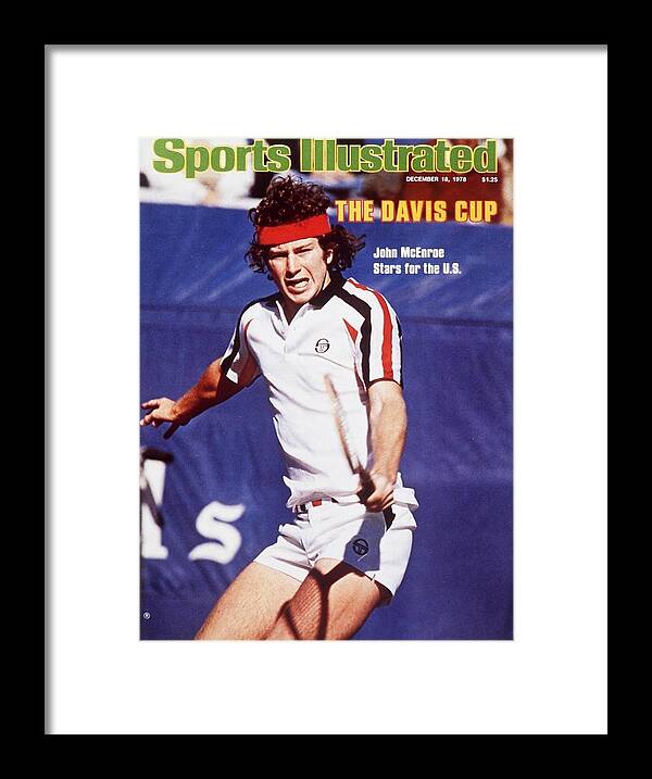 Playoffs Framed Print featuring the photograph Usa John Mcenroe, 1978 Davis Cup Sports Illustrated Cover by Sports Illustrated