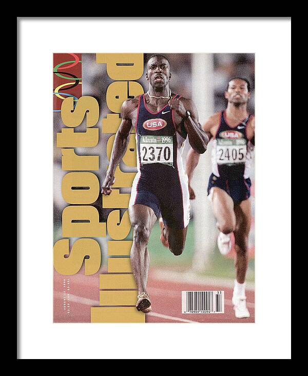 Atlanta Framed Print featuring the photograph Usa Michael Johnson, 1996 Summer Olympics Sports Illustrated Cover by Sports Illustrated