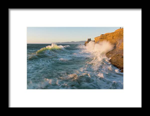 Scenics Framed Print featuring the photograph Usa, Oregon, Pacific City, View At by Tetra Images - Gary Weathers