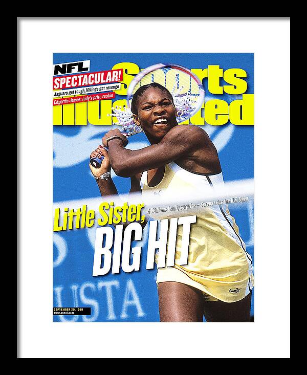 Tennis Framed Print featuring the photograph Usa Serena Williams, 1999 Us Open Sports Illustrated Cover by Sports Illustrated