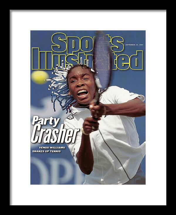 Tennis Framed Print featuring the photograph Usa Venus Williams, 1997 Us Open Sports Illustrated Cover by Sports Illustrated