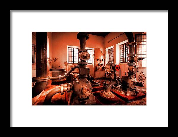Industrial Framed Print featuring the photograph Utility Industrial Research Kitchen by Micah Offman