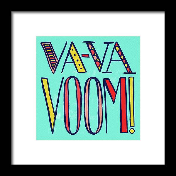 Ooh La La Framed Print featuring the painting Va Va Voom by Jen Montgomery