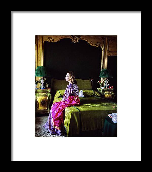 Fashion Framed Print featuring the photograph Valentina In Her Bedroom by Horst P. Horst