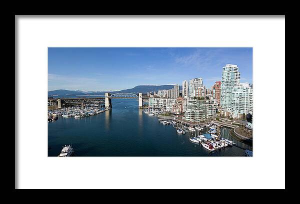 Scenics Framed Print featuring the photograph Vancouver Waterfront Panorama by Dan prat