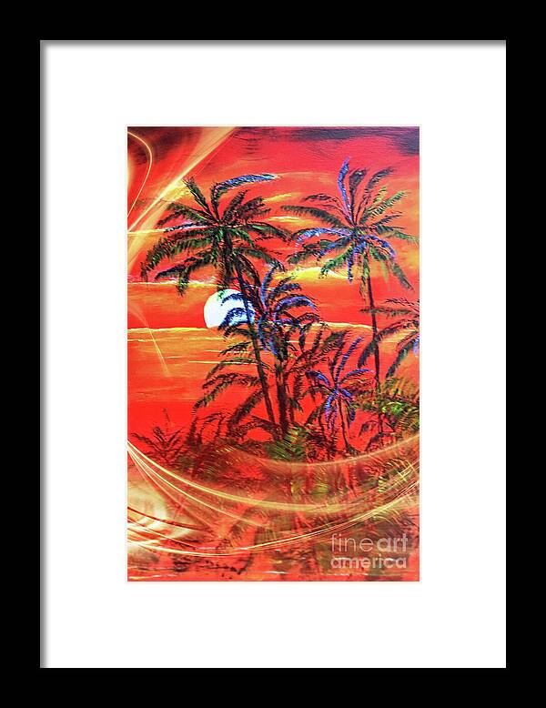 Mahina Framed Print featuring the painting Leilani Hope by Michael Silbaugh