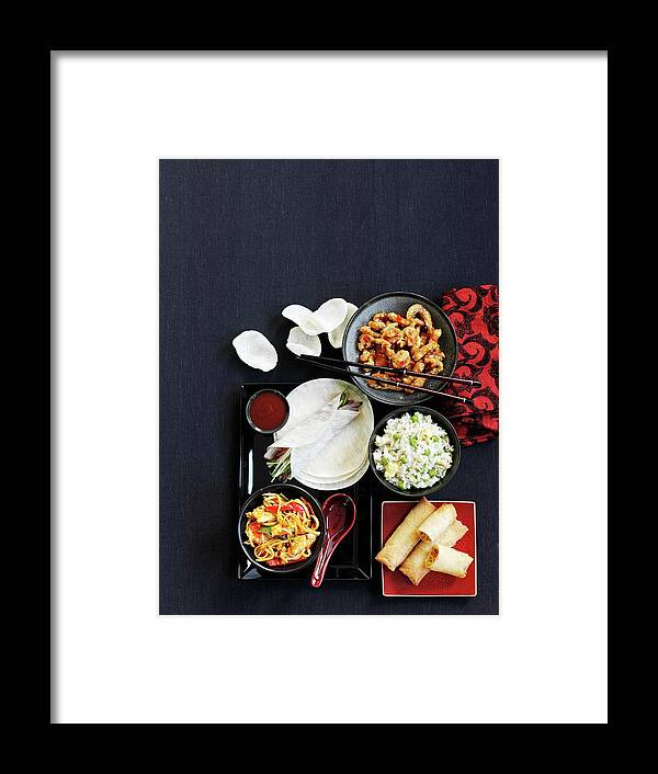Ip_11234959 Framed Print featuring the photograph Various Chinese Dishes by Gareth Morgans