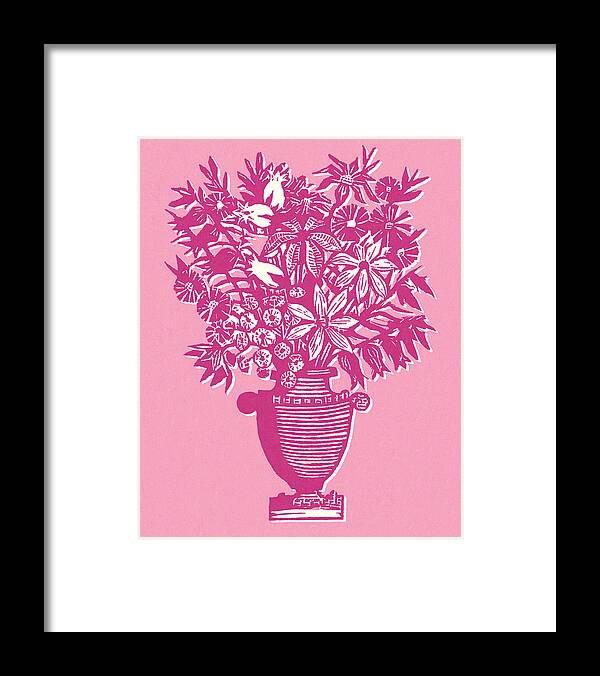 Bloom Framed Print featuring the drawing Vase Full of Flowers by CSA Images