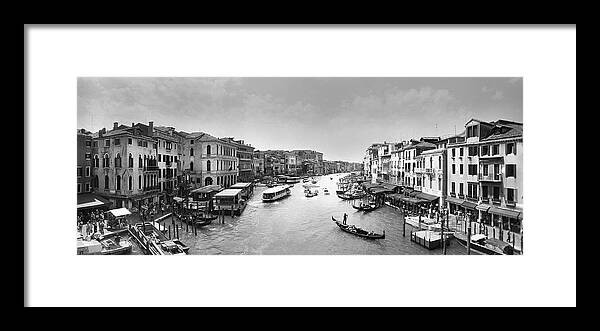 Venezia Pano 7-1 Framed Print featuring the photograph Venezia Pano 7-1 by Moises Levy