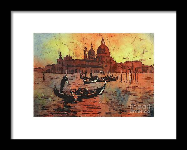 Art For House Framed Print featuring the painting Venice Watercolor- batik by Ryan Fox