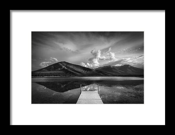 Blackandwhite Framed Print featuring the photograph Vermilion Lakes Classic Location by Church Green Studios
