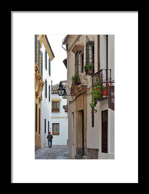People Framed Print featuring the photograph Vertical View Od Cordoba Street by Izzet Keribar