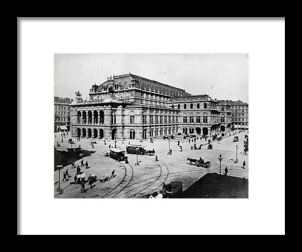 1880-1889 Framed Print featuring the photograph Vienna Opera House by Topical Press Agency