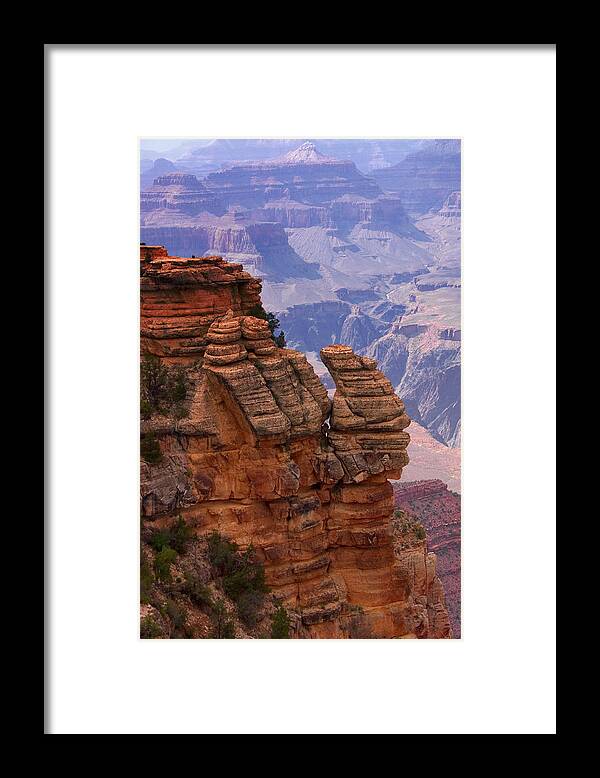 Arizona Framed Print featuring the photograph View From A Cliff In The Grand Canyon by Kalena