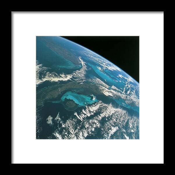Galaxy Framed Print featuring the photograph View From Space Of A Part Of A Planet by Stockbyte