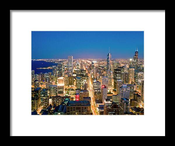 Scenics Framed Print featuring the photograph View Of Downtown Chicago, Illinois, Usa by Cultura Rf/ben Pipe Photography