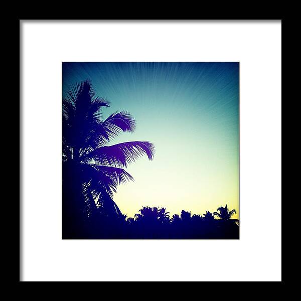 Scenics Framed Print featuring the photograph View Of Evening Sky With Silhouettes Of by Ixefra