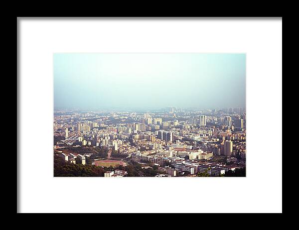 Treetop Framed Print featuring the photograph View Of Guangzhou City by Bbq