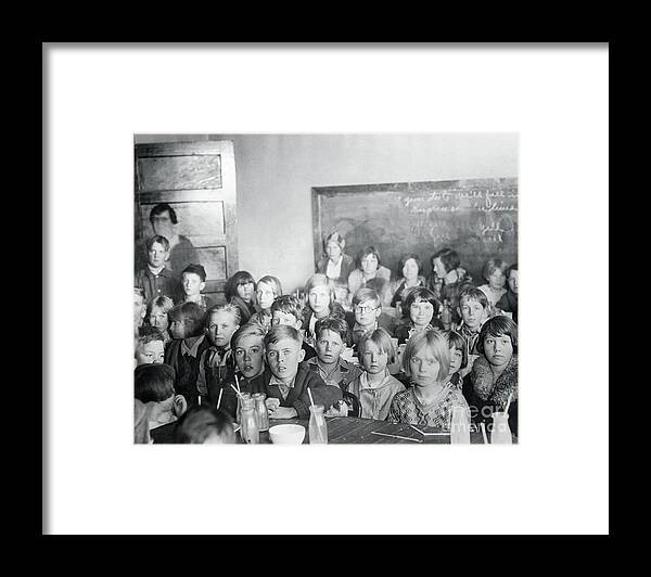 People Framed Print featuring the photograph View Of Impoverished Children by Bettmann