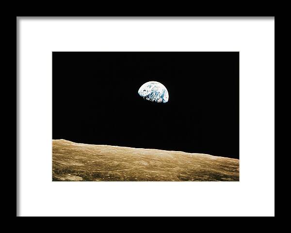 Research Framed Print featuring the photograph View Of The Earth Rising by Bettmann