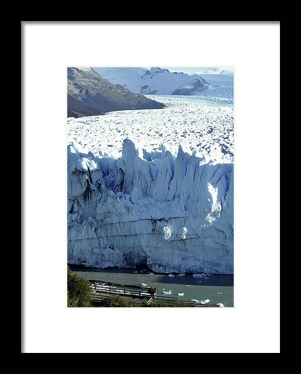 Snow Landscape Framed Print featuring the photograph View Of The Perito Moreno Glacier by Reuters Photographer