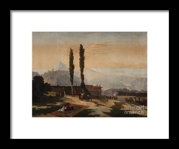 Scenics Framed Print featuring the drawing View Of Tiflis, 1890 by Heritage Images