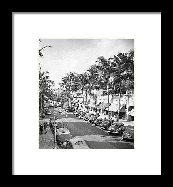 Pedestrian Framed Print featuring the photograph View Of Worth Avenue by Bert Morgan