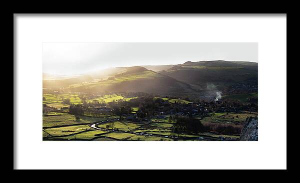 Background Framed Print featuring the photograph View over Curbar Edge by Scott Lyons