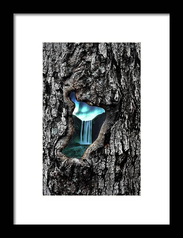 Waterfall Framed Print featuring the photograph View to Another World by Andrea Kollo