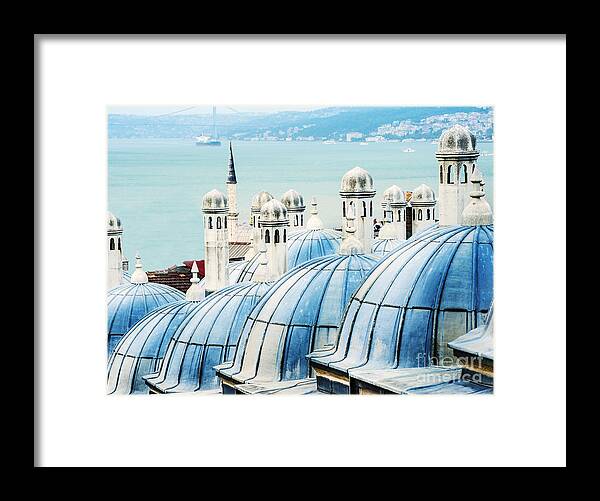 Chimney Framed Print featuring the photograph View To The Golden Horn Istanbul by Filip Fuxa