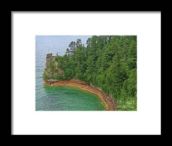 Miners Castle Framed Print featuring the photograph Viewing Miners Castle by Ann Horn