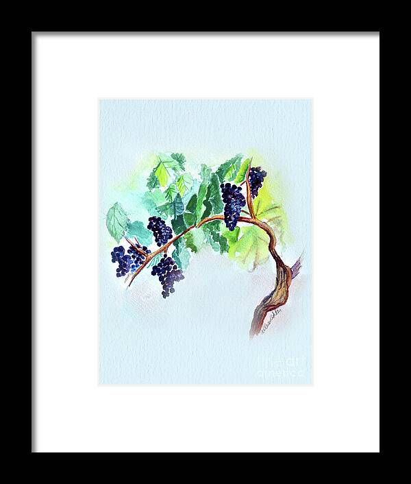 Vine Framed Print featuring the painting Vine and Branch by Allison Ashton