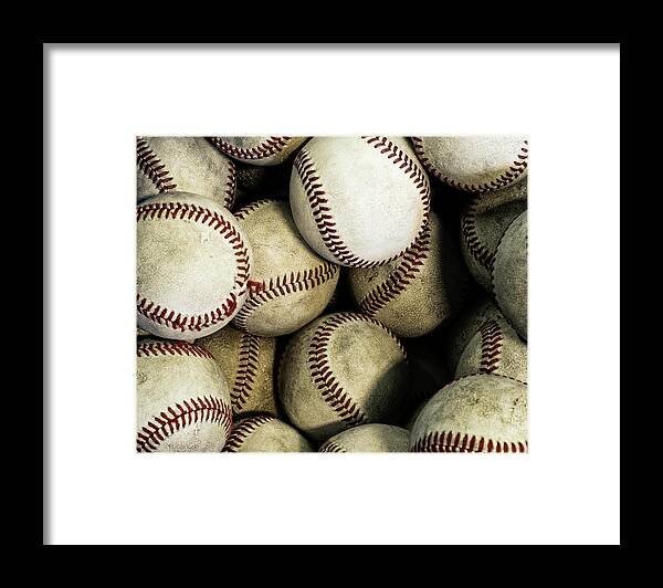 Shadow Framed Print featuring the photograph Vintage Baseballs by Mrod