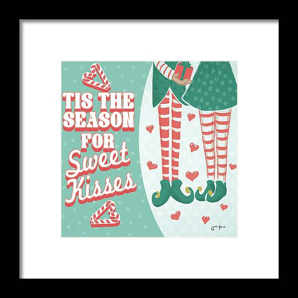 Candy Canes Framed Print featuring the painting Vintage Christmas Viii by Janelle Penner