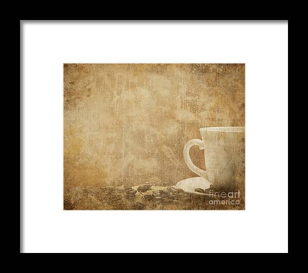 Coffee Framed Print featuring the photograph Vintage Coffee Background by Jelena Jovanovic