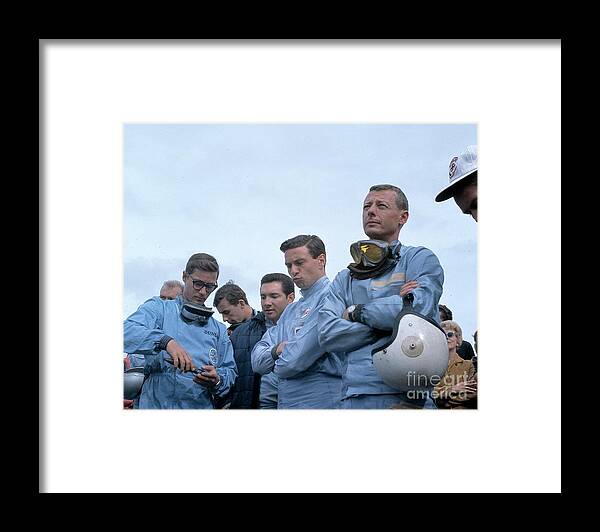 Drivers Framed Print featuring the photograph Vintage Drivers Meeting by Robert K Blaisdell