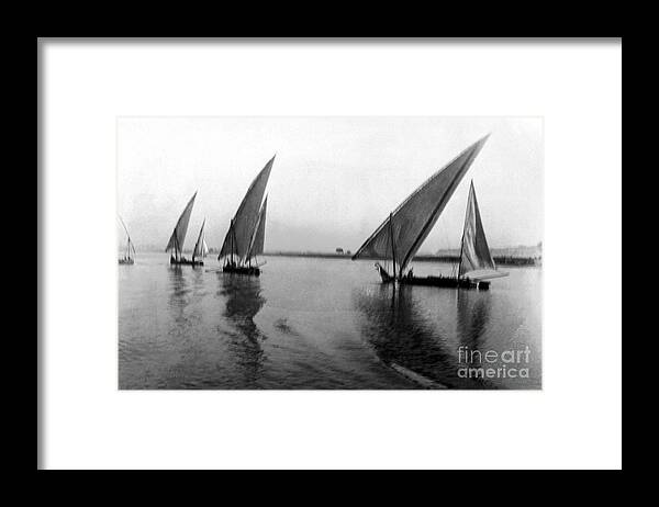 Sailboat Framed Print featuring the photograph Vintage Image Of Sailboats by Thinkstock Images