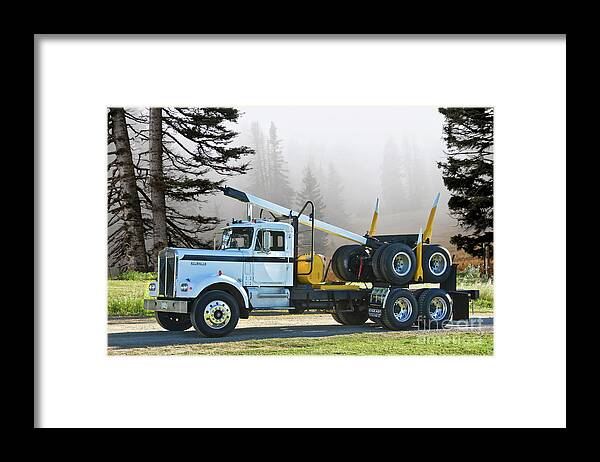 Kenworth Framed Print featuring the photograph Vintage Kenworth Logging Truck by Dave Koontz