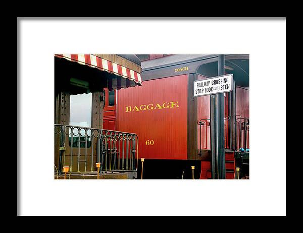 D2-rr-3063 Framed Print featuring the photograph Vintage Railroad Baggage Car by Paul W Faust - Impressions of Light